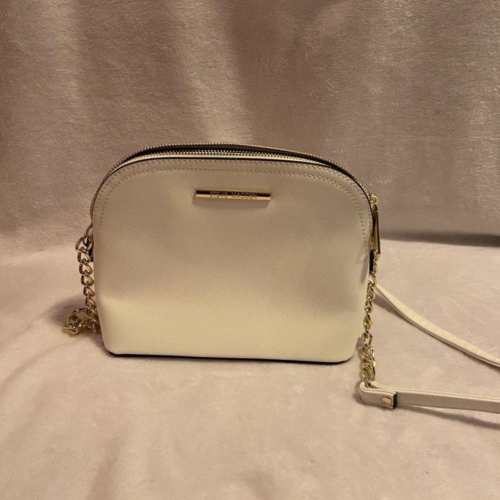 small white crossbody purse